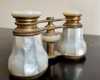 Item 259:  Flammarion Mother of Pearl and Brass Antique Opera Glasses:  $175