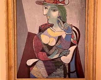 Item 284:  Pablo Picasso Print, nicely framed! - 22.25" x 26.5":  $165