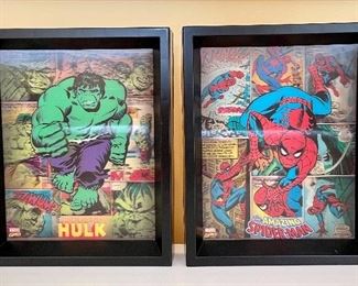 Item 285:  Holographic Hulk & Spider-Man:  $16 for pair (SPIDER-MAN IS SOLD)