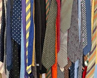 A small sampling of the hundreds of ties at this sale!  Make an appointment today!  