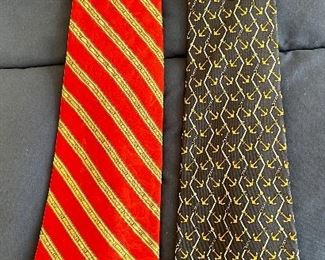 Item 297:  Lot of Lanvin (left) and Chanel (right) Ties:  $24