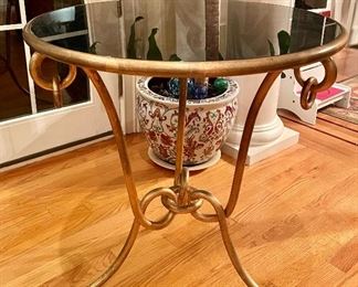 Item 319:  Smoked Mirror Side Table - 24" x 25.5":  $425