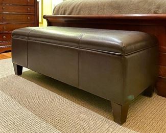 Item 325:  Leather Storage Bench with Cedar Interior - 51"l x 22"w x 18.5"h: $125