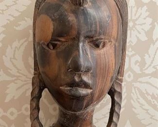 Item 366:  Carved Bust from Senegal - 10": $95