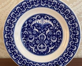 Item 370:  Decorative Turkish Blue and White Plate - 10.25": $22