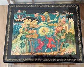 Item 374:  Hand Painted Russian Box: $15