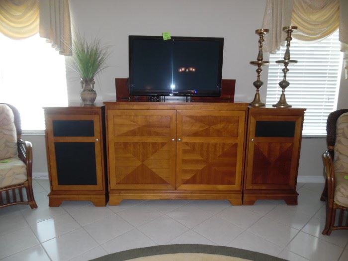 Custom Built TV Console that raises to TV up & down