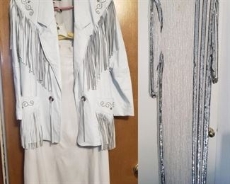 leather jacket with fringe