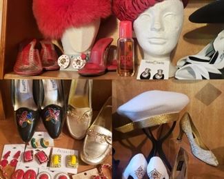 jewelry, clip on earrings, vintage hats