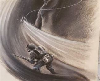 original book artwork by illustrator Victor Green