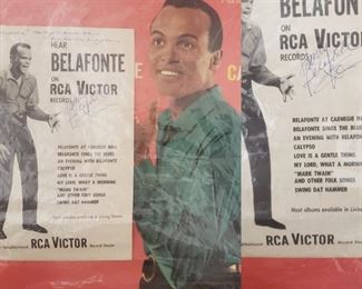 Belafonte autograph with album