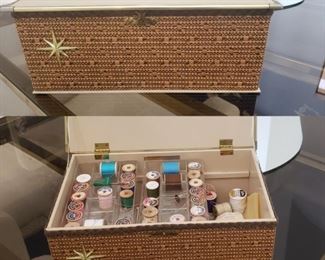 vintage Princess mid century sewing box