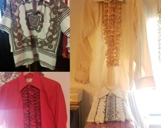 Great Assortment of Men's Vintage Ruffled Front Dress Shirts