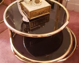 Mid Century Rotating Sphere 3 Tier Table