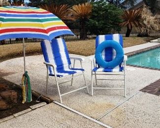 outdoor umbrellas, floaties