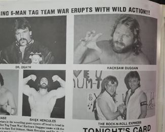 Dozens of vintage Wresting Programs with Manager's Notes and Sales/Payment Info