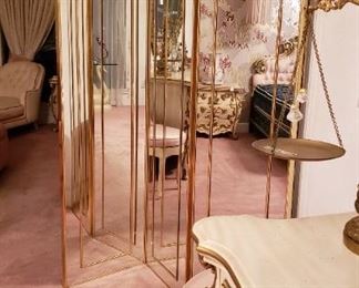 mirrored screen, room divider