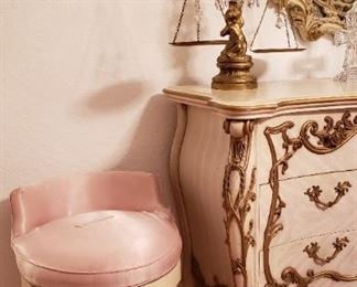 Vanity Stool, needs recovering