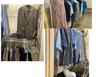 Men’s clothes - 
Pants 44x32 and 42x32 - $2 each
Shirts XL - $2 each