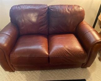 Leather small sofa or love seat