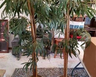 Lot of 2 Tall Faux Trees | Over 5 Feet Tall