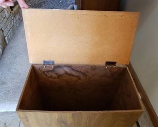 Hinged Lid Wooden Box | 21" W x 10.5" D x 24" T