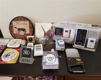 Lot of Clocks, Thermometers, & Gadgets and Weather Instruments