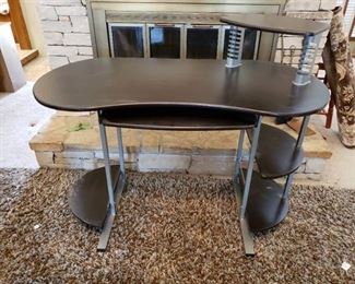 Black & Gray Metal Computer Desk | 47" W x 23" D x 28.5" T