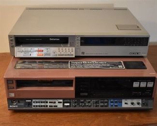 Lot of 2 Sony Betamax Players | Model # - SL-2500 & SL-HFT7