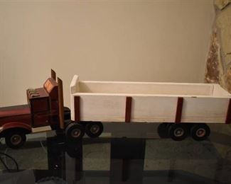 Wooden Semi Truck With Trailer