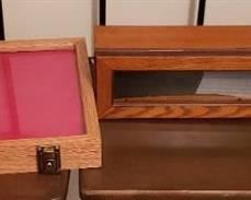 2 Wood & Glass Display Cases