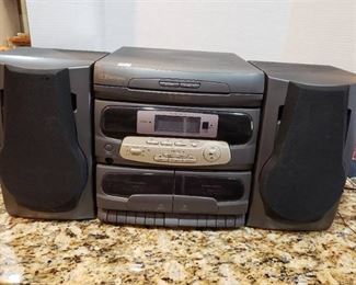 Emerson 3 Disc Dual Cassette Boombox Stereo System | Model SP-7777
