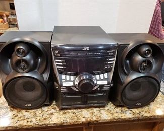 JVC 3 Disc Dual Cassette Boombox Stereo System | Model MX-KC50
