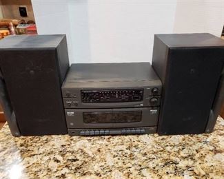 GE Dual Cassette Stereo System w. Equalizer 11-2004A