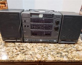 RCA CD Dual Cassette Boombox Stereo System