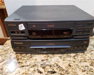 Lot of 2 VHS VCR Players Hitachi & Panasonic