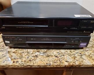 Lot of 2 Mitsubishi VHS Players | Model # - HS-348UR, HS-U570