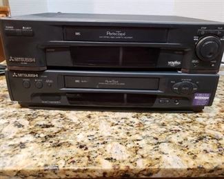 Lot of 2 Mitsubishi VHS Players | Model # - HS-U520, HS-U560