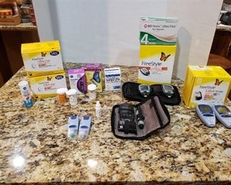Large Lot of Assorted Diabetics Supplies | Includes Readers, Sensors, Needles & More