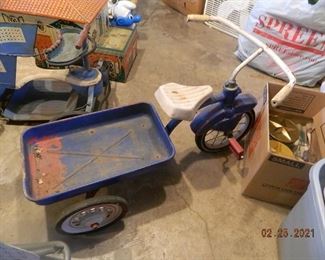 vintage trike with wagon