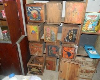 vintage wood boxes