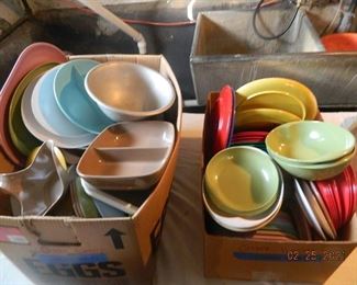 Melmac and plasticware