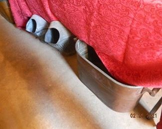 ash buckets/copper pot