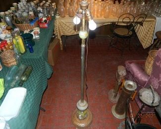 antique lamp with marble accents