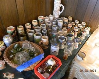 steins and mugs