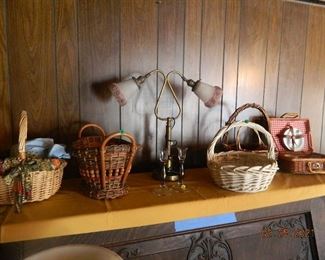 lamp and baskets