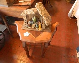 end table/nativity scene