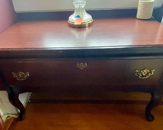 3.	Pair of table with single drawers 42”L x 22”D x 24”H		$250