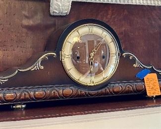 7.	Westminster Belcanto mantel clock 26”L 		$100