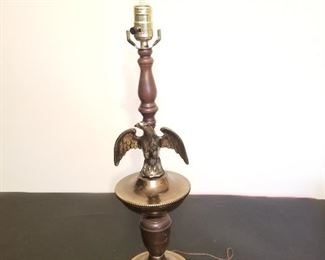 Vintage Brass Eagle Table Lamp